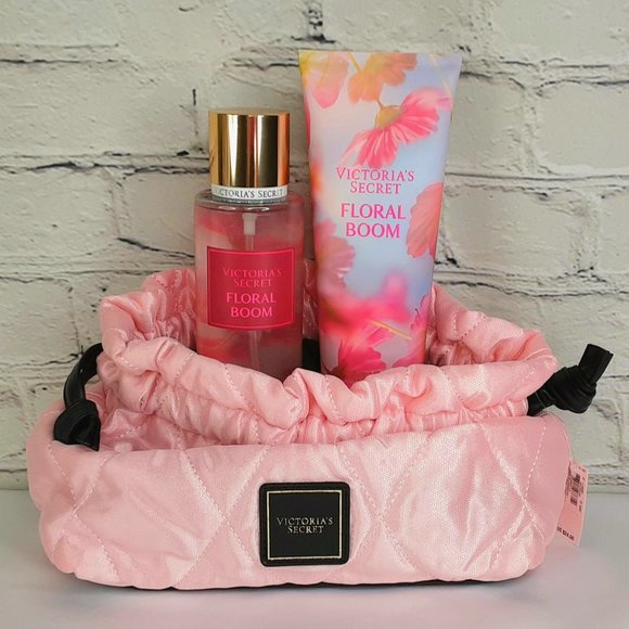 'VICTORIA'S SECRET' 'FLORAL BLOOM' BODY MIST, LOTION, VS LOGO CINCH BAG … - Picture 14 of 16